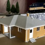 Single Story Ranch House Assembled on the RRinaBox Layout