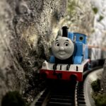 Thomas the Train and some Troublesome Trucks rolling through the mountains